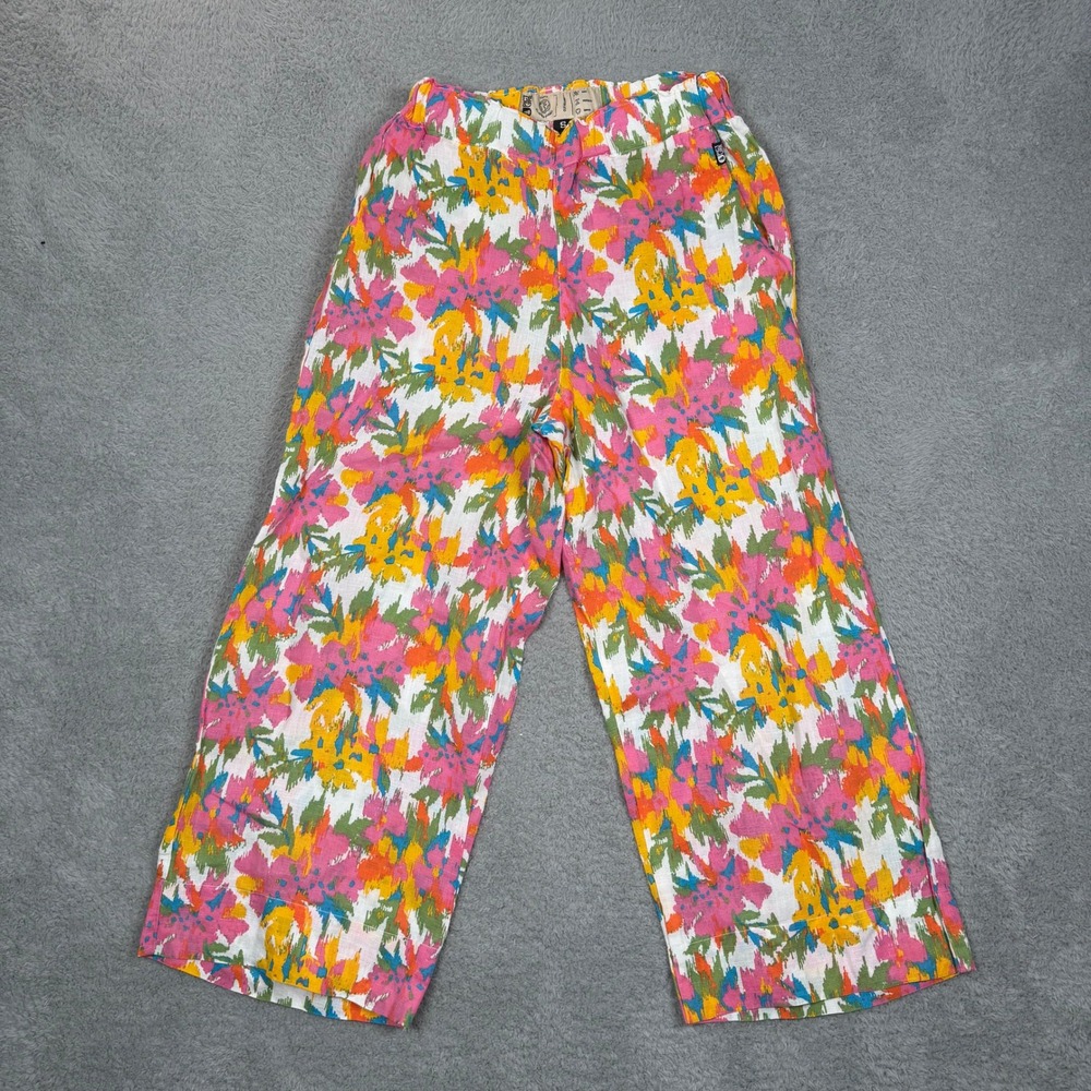 Picture‎ Organic Clothing Womens Floral Ikat Pants Multi Color Elastic Waist S